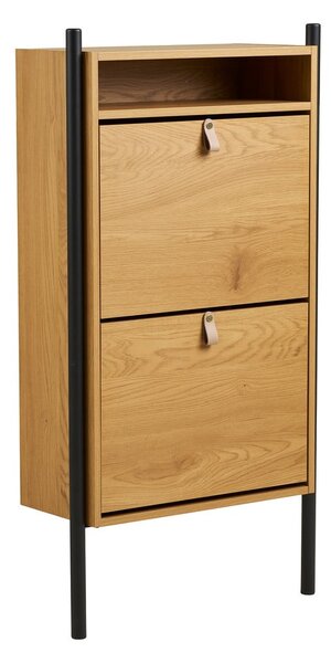 Preklopna omarica za čevlje v hrastovem dekorju v naravni barvi 62x118x26 cm Barco – House Nordic