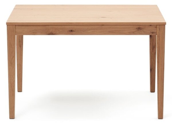 Raztegljiva jedilna miza z dodatno ploščo v hrastovem dekorju 80x120 cm Yain – Kave Home