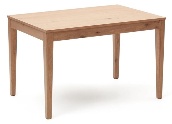 Raztegljiva jedilna miza z dodatno ploščo v hrastovem dekorju 80x120 cm Yain – Kave Home