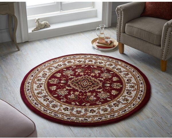 Rdeča okrogla preproga 133x133 cm Sherbone – Flair Rugs