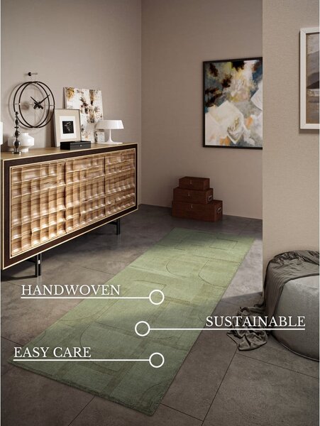 Zelen ročno tkan volnen tekač 80x250 cm Alexis – Villeroy&Boch