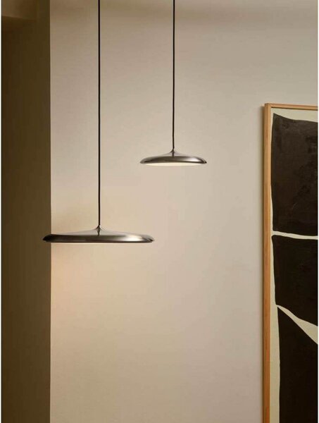 DFTP by Nordlux LED-visoka svetilka Artist, premer 25 cm, v barvi jekla, iz nerjavečega zatemnjen, Kovinska, Dnevna soba / jedilnica, Nerjaveče jeklo, Skandinavski