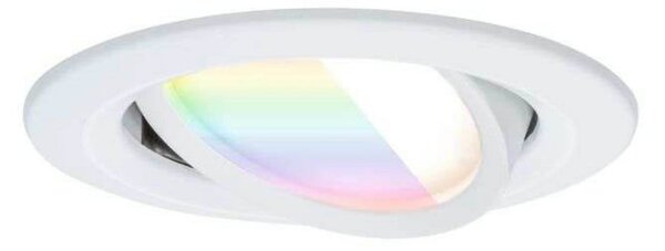 Paulmann LED vgradni reflektor Nova Coin Smart, bel, RGBW, komplet 3 kosov, 8,4, zatemnjen, Bela, Dnevna soba / jedilnica, Aluminij, Sodobni, Vgreznjeni strop
