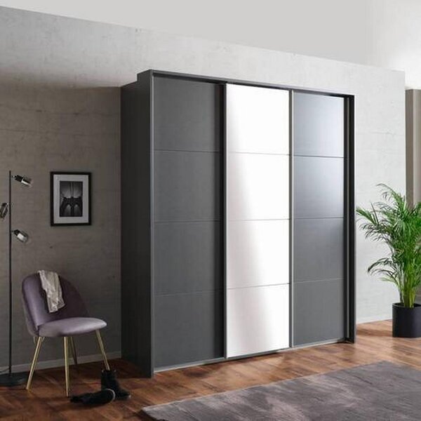 Modern Living Omara Z Drsnimi Vrati Miami, Temno Siva
