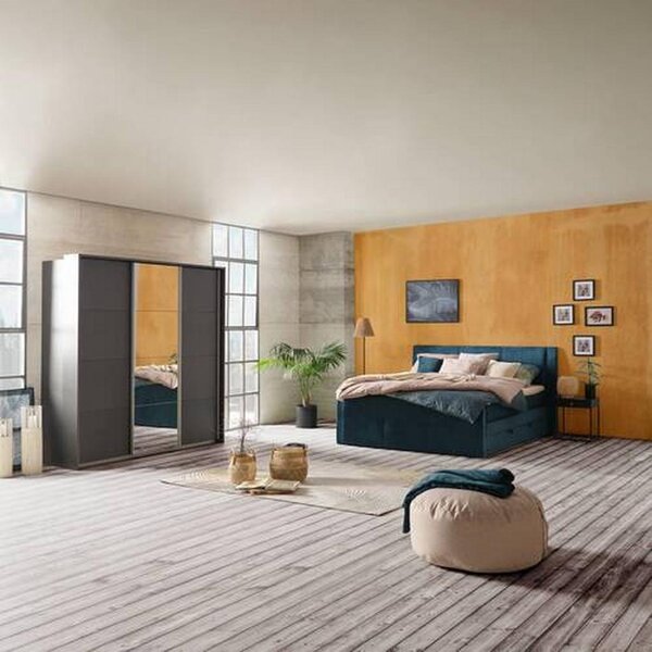 Modern Living Omara Z Drsnimi Vrati Miami, Temno Siva
