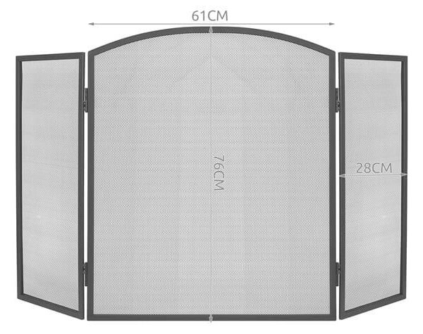 Zaščitna varnostna ograja za kamine 118x76cm