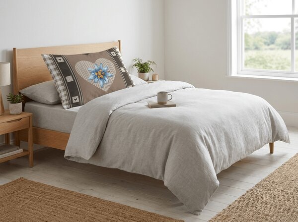 Polibombažna prevleka za vzglavnik HEART RETRO POLY 50x70 cm, rjava