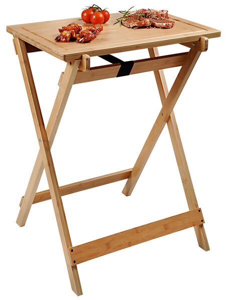 Kesper Raztegljiva miza za žar iz bambusa - 60 x 45 x 79 cm