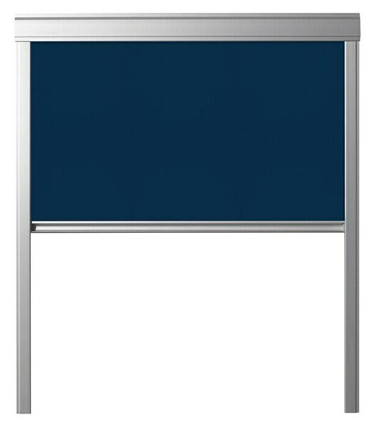 Zatemnitveni rolo DUA (Temno modre barve, 78 x 118 cm, Ustrezno za: Strešno okno 78 x 118 cm, Solid Elements strešno okno, Velux strešno okno, Fakro s