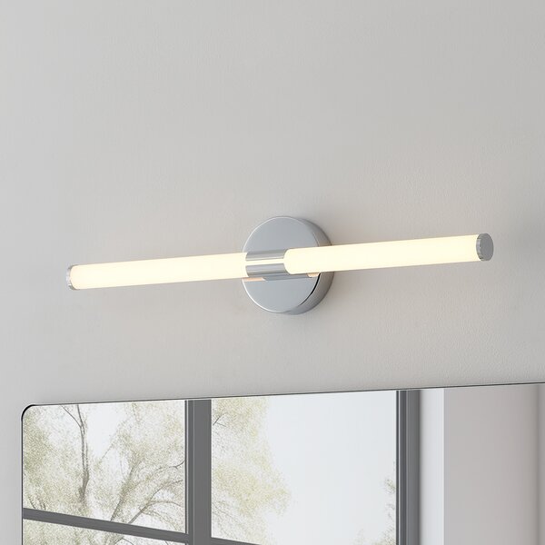 EGLO LED stenska svetilka Ramola, krom barva, širina 60 cm, IP44, CCT, Kovinska, Kopalnica, Kovina, Sodobni