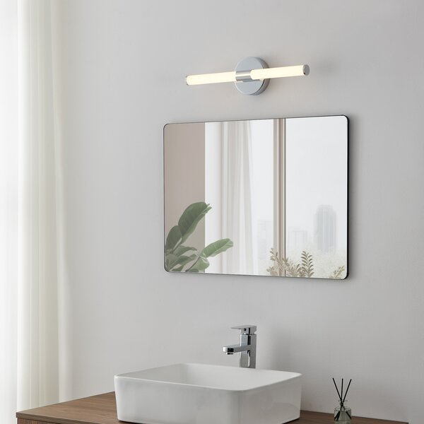 EGLO LED stenska svetilka Ramola, krom barva, širina 45 cm, IP44, CCT, Kovinska, Kopalnica, Kovina, Sodobni