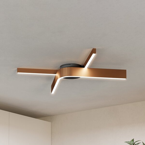 EGLO LED-pametna stropna svetilka Folcino-Z, bronasta, 64 cm, CCT, zatemnjen, Bronasta / starinska medenina, Dnevna soba / jedilnica, Aluminij, Sodobni