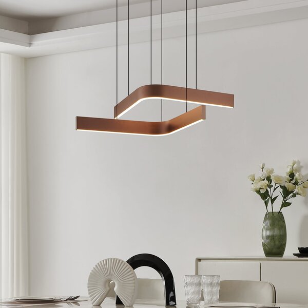 EGLO LED-Smart-visoka svetilka Folcino-Z, bronasta, 64 cm, CCT, zatemnjen, Bronasta / starinska medenina, Dnevna soba / jedilnica, Aluminij, Sodobni