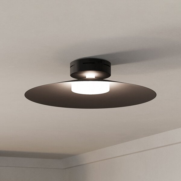 EGLO LED pametna stropna svetilka Conomavilla-Z, črna Ø 45 cm CCT RGB, zatemnjen, Črna, Dnevna soba / jedilnica, Kovina, Sodobni