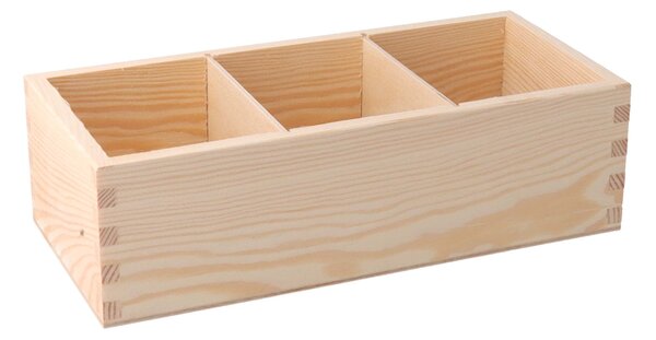 AtmoWood Lesena škatla z organizatorjem 30 x 14 x 9,5 cm