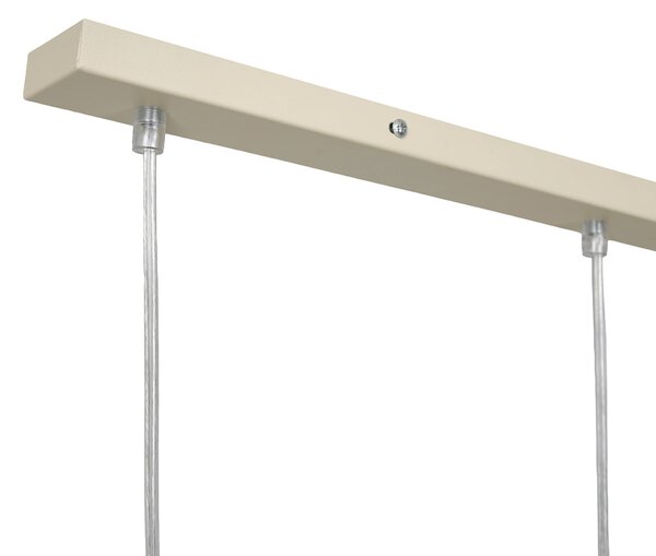 Milagro Lighting Visoka svetilka Timon, siva/bež, dolžina 60 cm, kovina, 3-žarilna, zatemnjen, Bež, Dnevna soba / jedilnica, Kovina, Sodobni