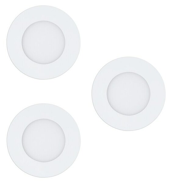 Eglo connect.z Set okroglih LED vgradnih svetilk Fueva-Z (Ø x V: 85 x 26 mm, 3 kos, Večbarvno, Bela)