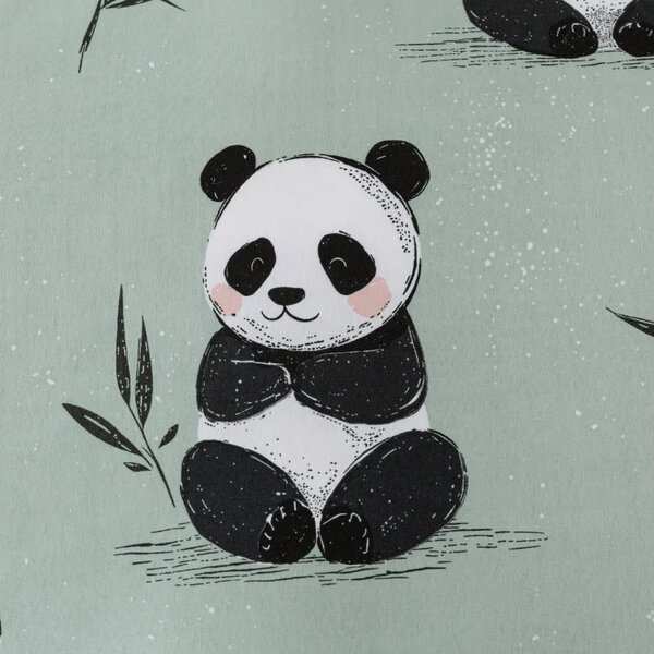 Set posteljnine iz mikrovlaken PANDA RELAX mint + prevleka za vzglavnik 50 x 70 cm GRATIS