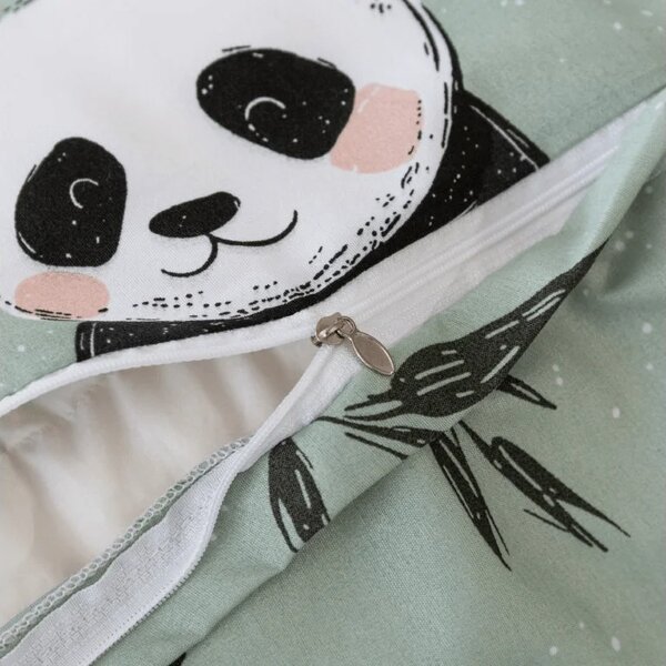 Set posteljnine iz mikrovlaken PANDA RELAX mint + prevleka za vzglavnik 50 x 70 cm GRATIS