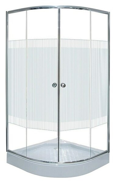 Sanotechnik Polkrožna tuš kabina Florida (Do x Š x V: 80 x 80 x 185 cm, Kromirano)