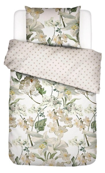POSTELJNINA ROSALEE 135/200 cm saten bela