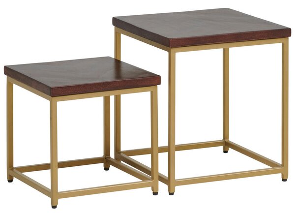 SET MIZIC, 36/31/40/30/36/31 cm zlate barve, barva oreha