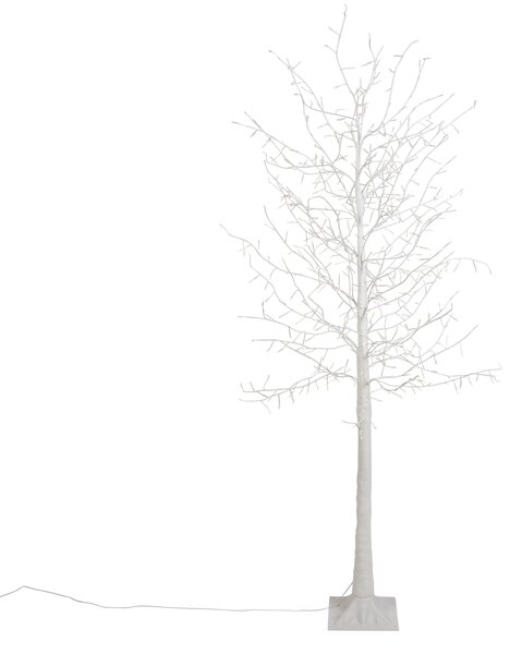 Božična stoječa svetilka bela drevo 180 cm vklj. LED s časovnikom IP44 - Ki