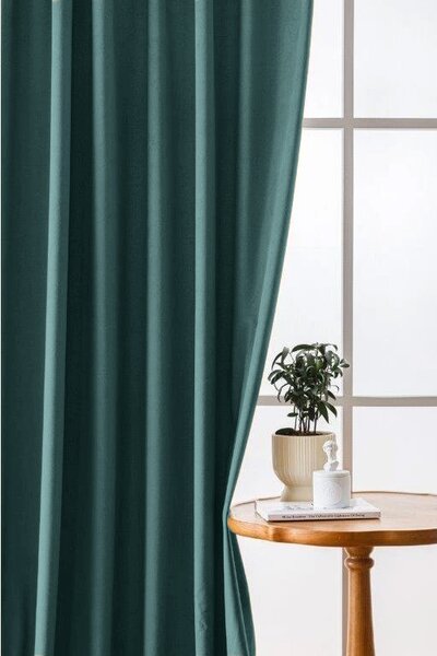 Zatemnitvena zavesa VELVET 140x250 cm, turkizna Za obesiti: Trak za nabiranje