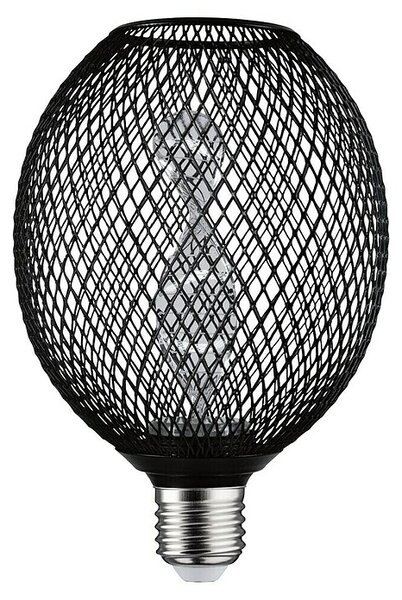Paulmann LED svetlobni vir Metallic Glow Helix Globe (E27, Možnost zatemnitve: Ni mogoče zatemniti, Toplo bela, 110 lm, 3,5 W, Črna)