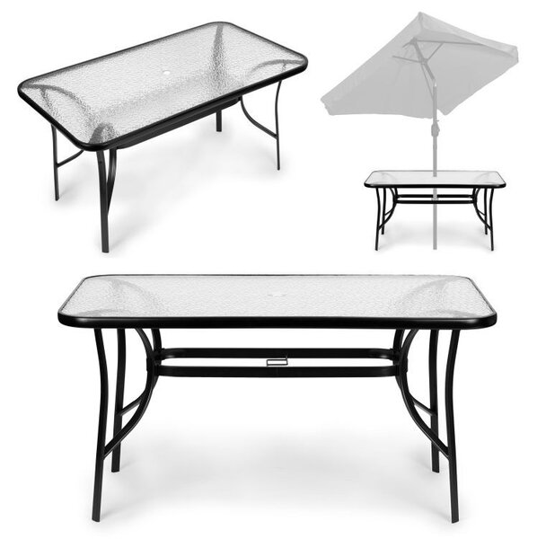 Steklena vrtna miza 120x70 cm