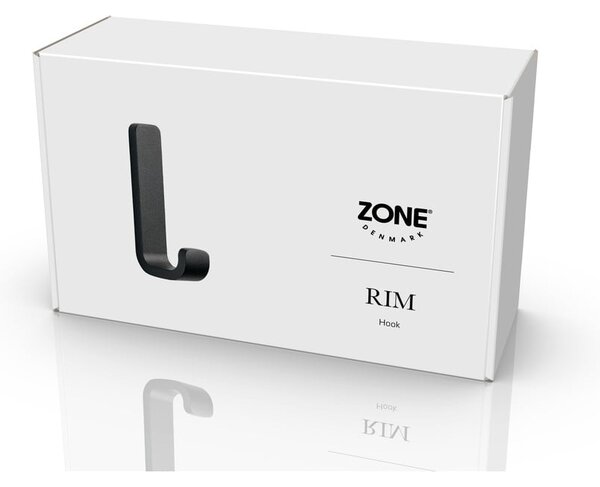 Črn stenski kljukasti obešalnik Zone Rim