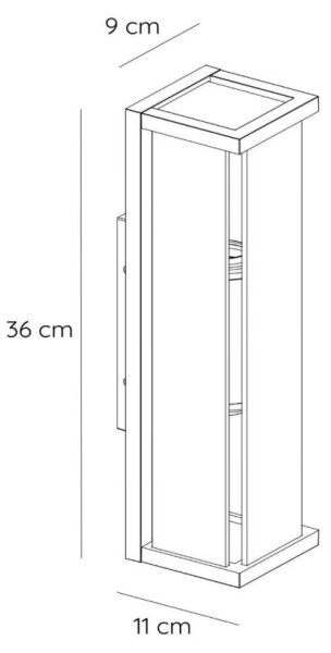 Lucide 27885/02/30 - Zunanja stenska svetilka CLAIRE 2xE27/15W/230V IP54