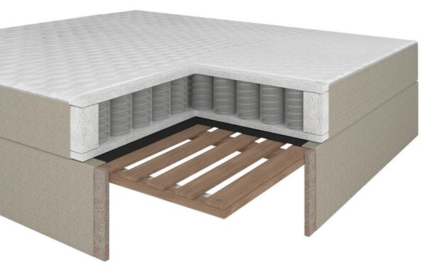 Bessagi Home Postelja Z Vzmetnico Marco, Rjava, 180x200
