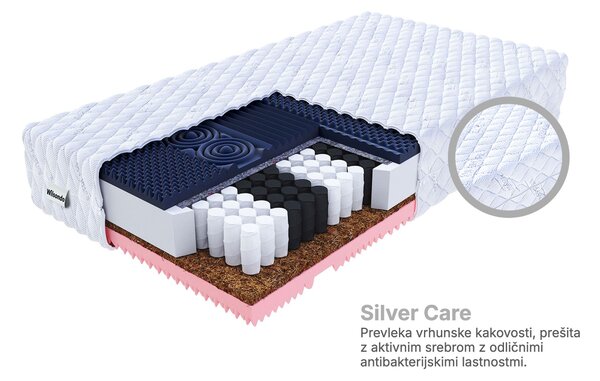 Žepkasta zdravstvena vzmetnica s kokosom Gina 80x200 Prevleka: Premium Jersey 3D