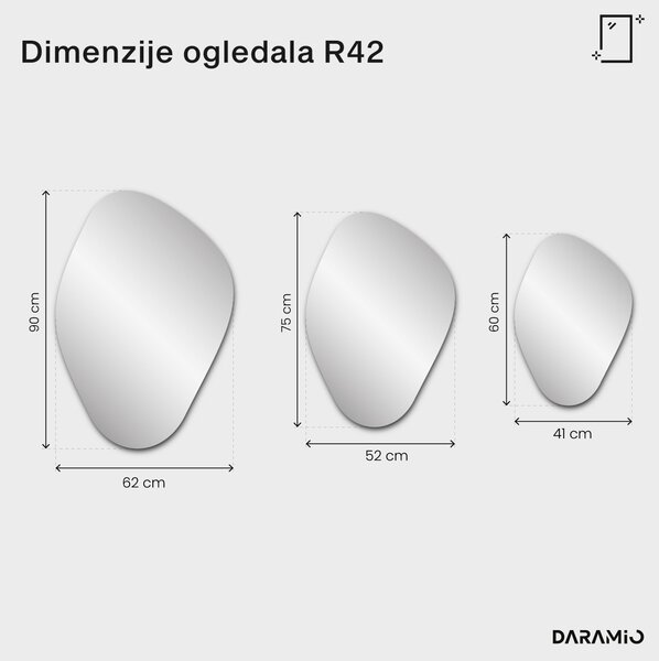 Ogledalo z zlato obdelavo stekla Pure R42