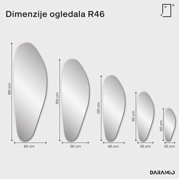 Ogledalo z zlato obdelavo stekla Pure R46