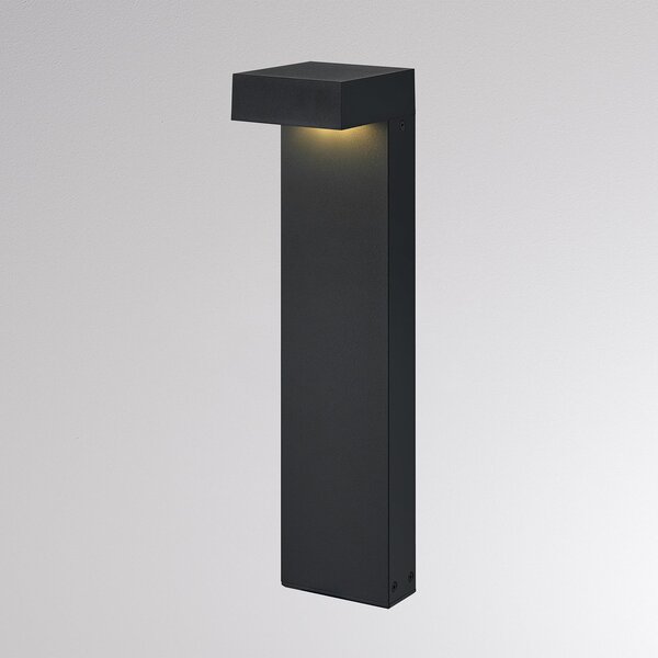 Molto Luce LED-ulična svetilka ATO, višina 45 cm, vklop/izklop, antracitna, IP65, kovinska, Črna, Aluminij, Sodobni, Zunanji podstavek