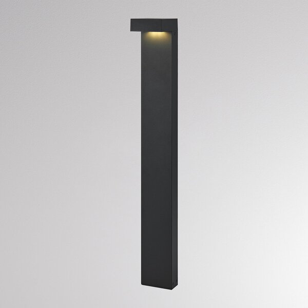 Molto Luce LED-ulična svetilka ATO, višina 85 cm, DALI, antracitna, IP65, kovinska, zatemnjen, Črna, Aluminij, Sodobni