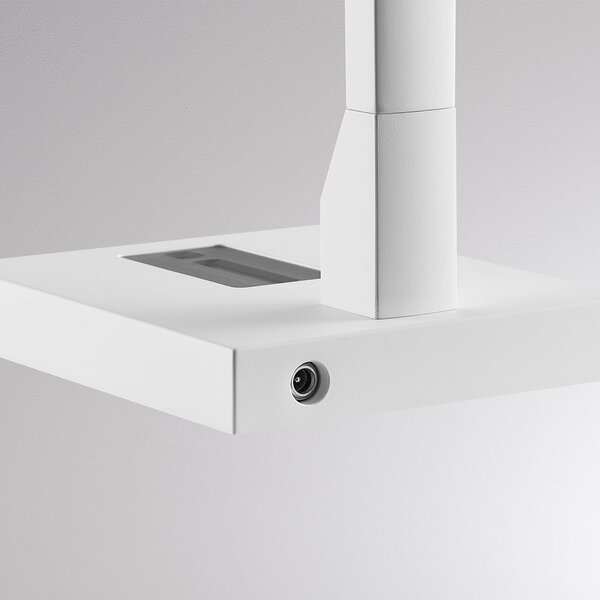 Molto Luce LED-namizna svetilka FLOYD PRO, bela, 55 cm, CCT, z možnostjo zatemnitve, zatemnjen, Bela, Študija / pisarna, Aluminij, Sodobni