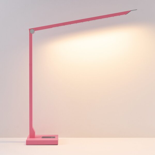 Molto Luce LED namizna svetilka FLOYD ACCU, roza, 55 cm, CCT, z možnostjo zatemnitve, zatemnjen, Roza / rosé, Študija / pisarna, Aluminij, Sodobni