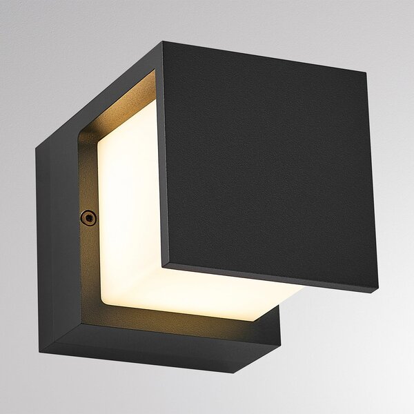 Molto Luce Zunanja LED-stenna svetilka FYNN-Y, antracitna, 12 cm, IP65, CCT vklop/izklop, Črna, Aluminij, Sodobni