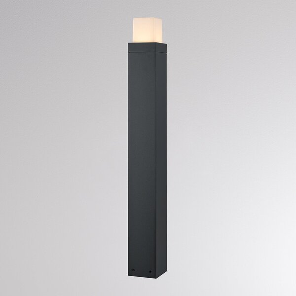 Molto Luce LED-ulična svetilka FYNN-O, višina 85 cm, antracitna, CCT IP65, vklop/izklop, Črna, Aluminij, Sodobni