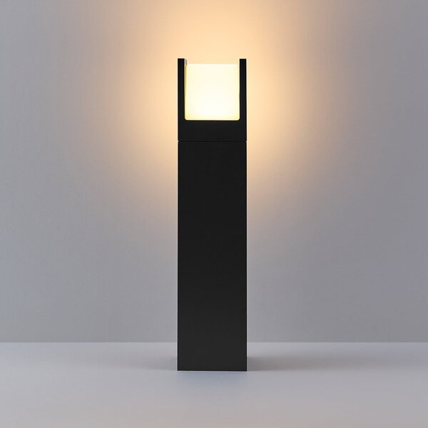 Molto Luce LED-ulična svetilka FYNN-U, višina 45 cm, antracitna, CCT IP65, vklop/izklop, Črna, Aluminij, Sodobni, Zunanji podstavek