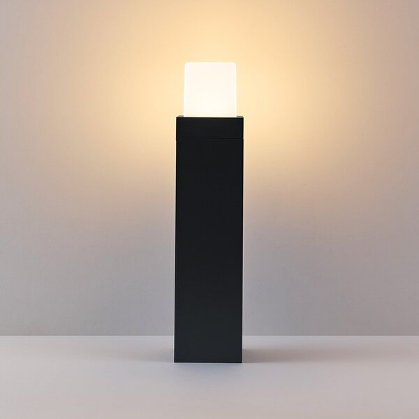Molto Luce LED-ulična svetilka FYNN-O, višina 45 cm, antracitna, CCT IP65, vklop/izklop, Črna, Aluminij, Sodobni, Zunanji podstavek