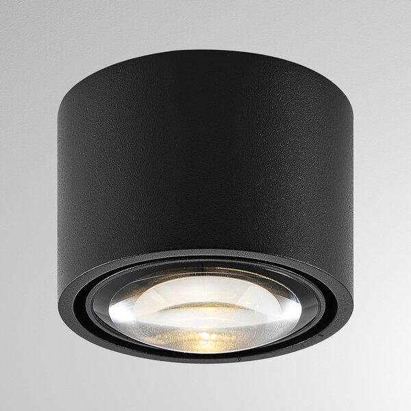 Molto Luce Zunanja stropna LED-svetilka MAG MINI, črna, Ø 9 cm, CCT, z možnostjo, zatemnjen, Črna, Kopalnica, Aluminij, Sodobni