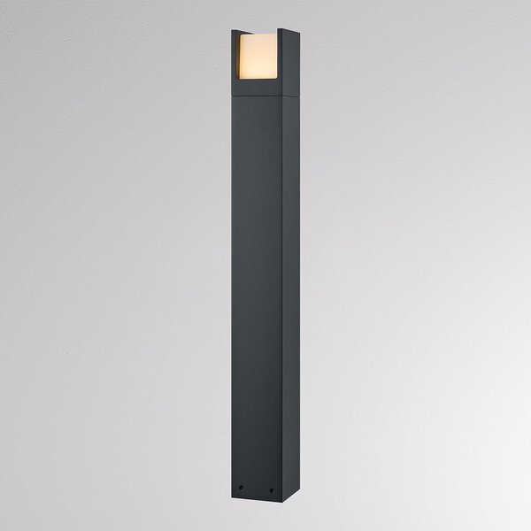 Molto Luce LED-ulična svetilka FYNN-U, višina 85 cm, antracitna, CCT IP65, vklop/izklop, Črna, Aluminij, Sodobni