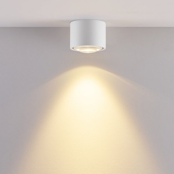Molto Luce Zunanja stropna LED-svetilka MAG MINI, bela, Ø 9 cm, CCT, z možnostjo, zatemnjen, Bela, Kopalnica, Aluminij, Sodobni