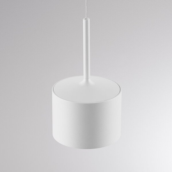 Molto Luce LED-visoka svetilka MAG MINI, bela, Ø 9 cm, CCT, z možnostjo zatemnitve,, zatemnjen, Bela, Dnevna soba / jedilnica, Aluminij, Sodobni