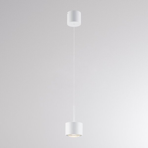 Molto Luce LED-visoka svetilka MAG MINI, bela, Ø 9 cm, CCT, z možnostjo zatemnitve,, zatemnjen, Bela, Dnevna soba / jedilnica, Aluminij, Sodobni