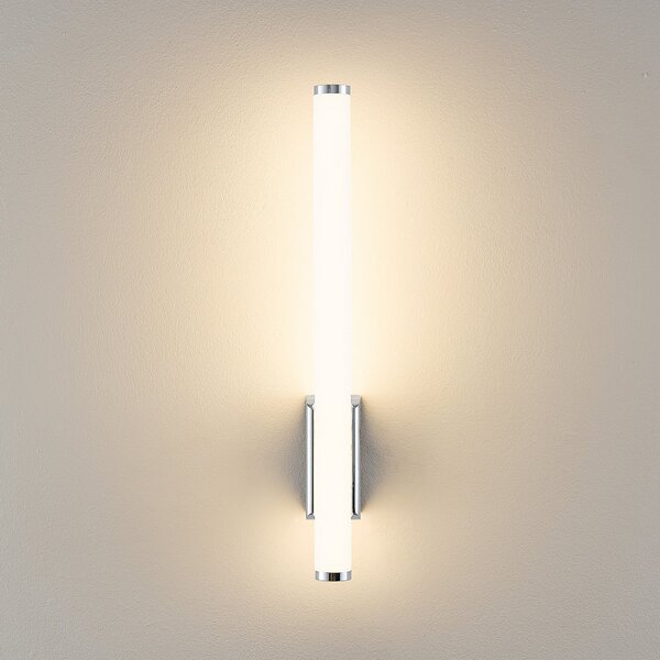 Molto Luce LED-stenna svetilka VINA UP S, krom, višina 40 cm, IP44 CCT, Kovinska, Kopalnica, Aluminij, Sodobni